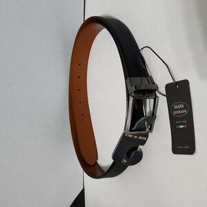 NWT Mara Giordani Reversible Leather Belt. Made in Italy. Size 42